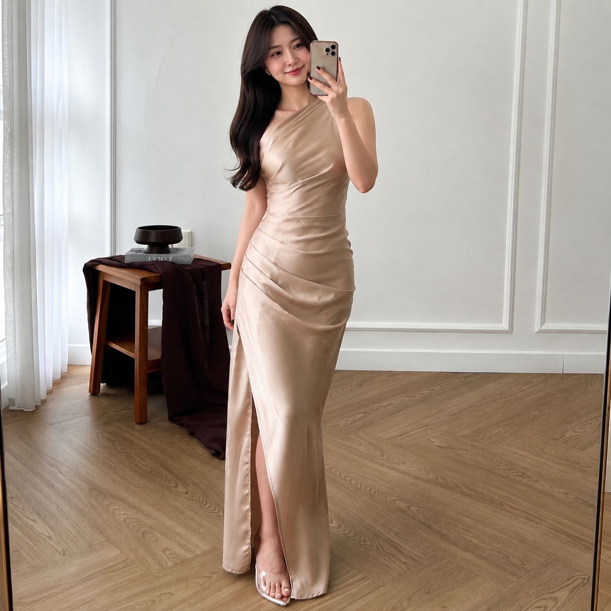 Geline Satin Dress