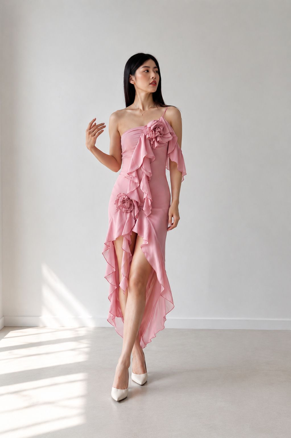 Rose Ruffle Dress